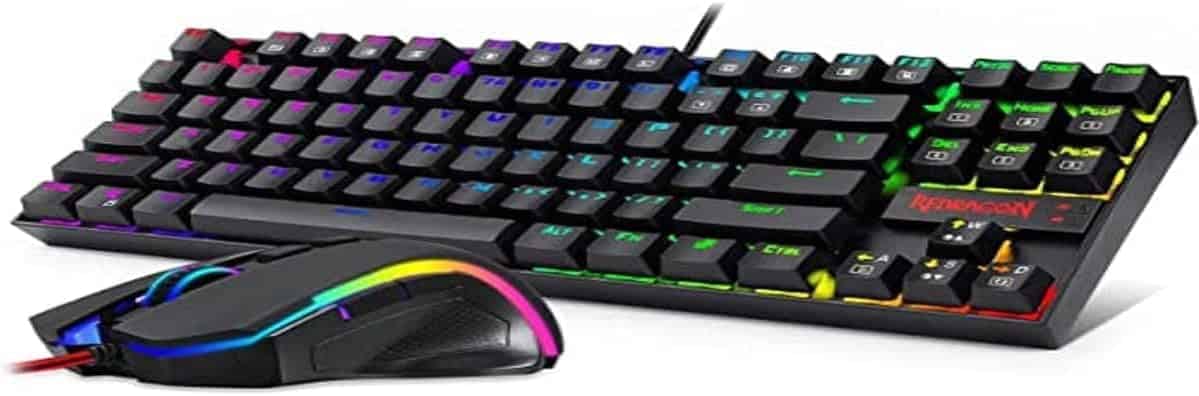 Redragon K552-RGB-BA Keyboard and Mouse Combo featuring a gaming keyboard and mouse.