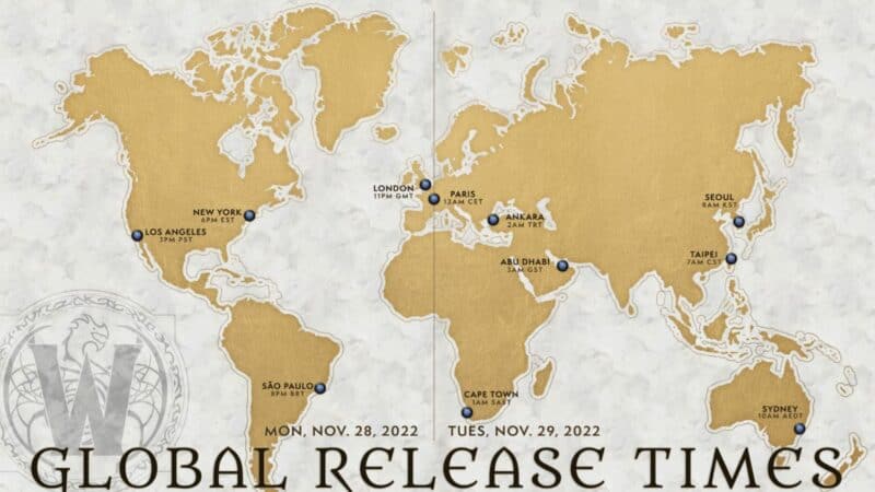 Dragonflight release time map