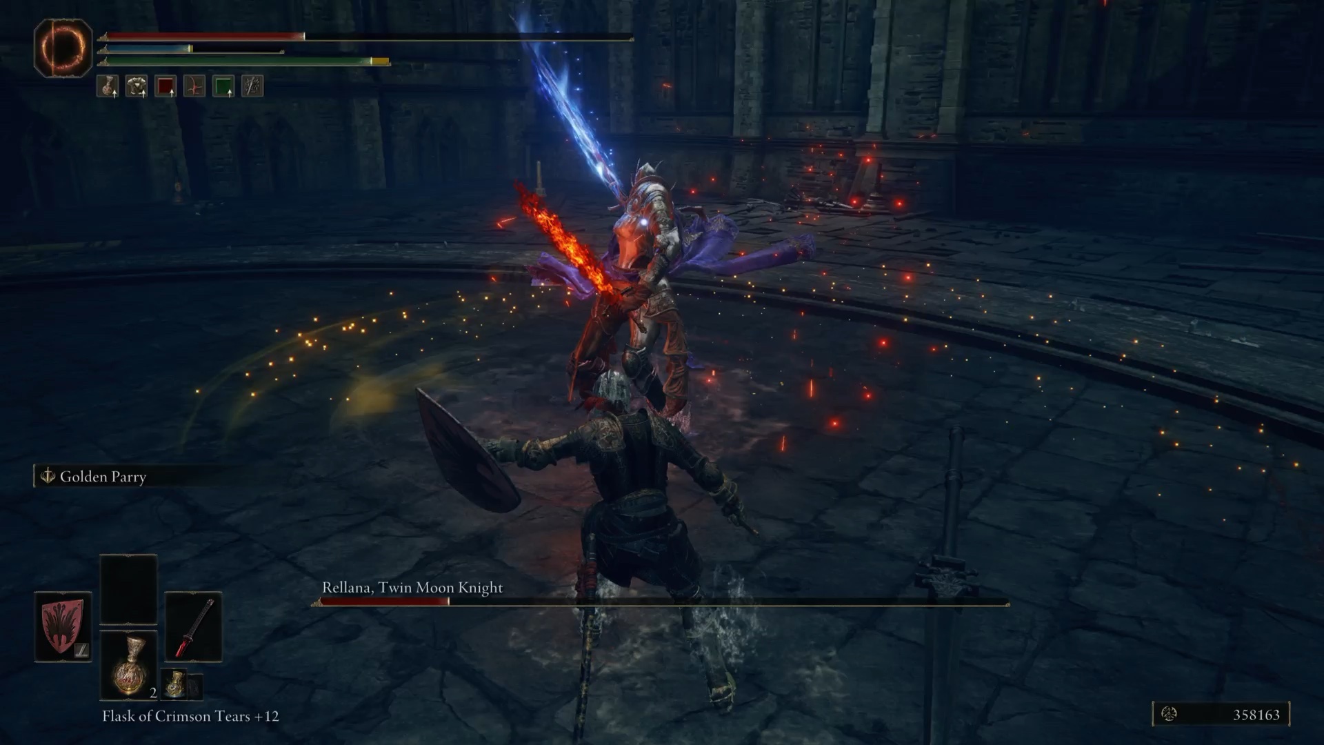 how to beat rellana shadow of the erdtree - rellana is blocked by a shield