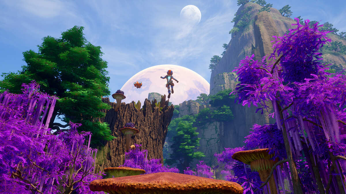 Revenge of the Savage Planet multiplayer co-op: astronaut on an alien planet.