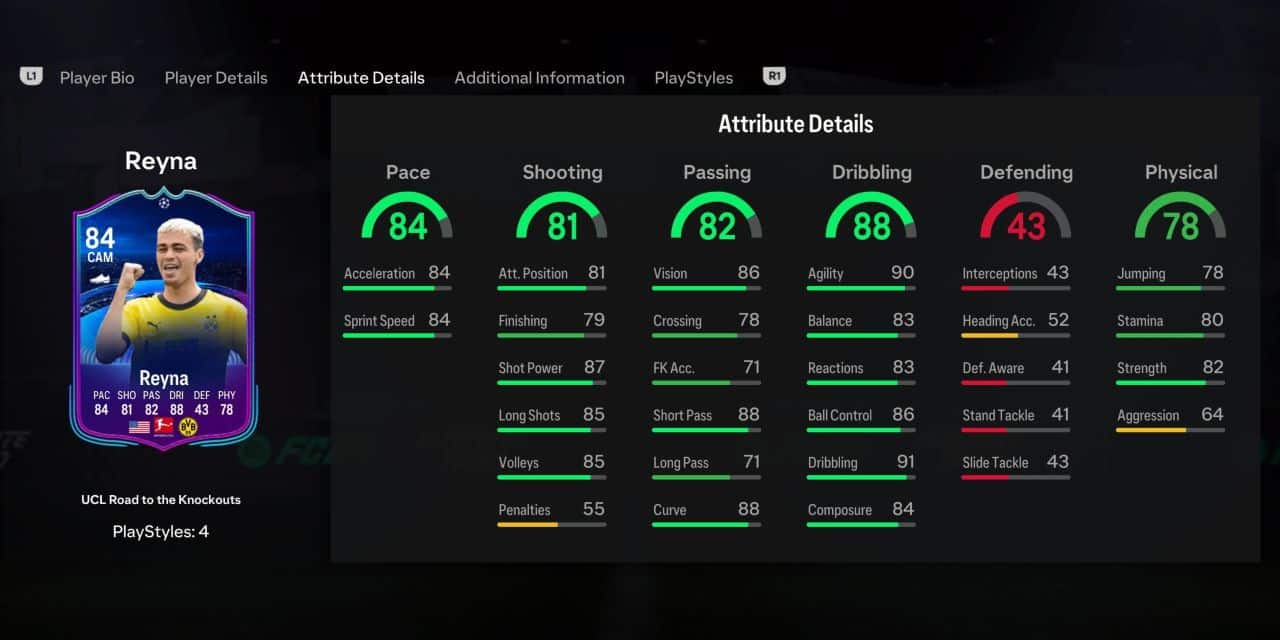 reyna rttk player profile fc 24