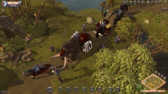 rider with elephants carrying goods in Albion Online