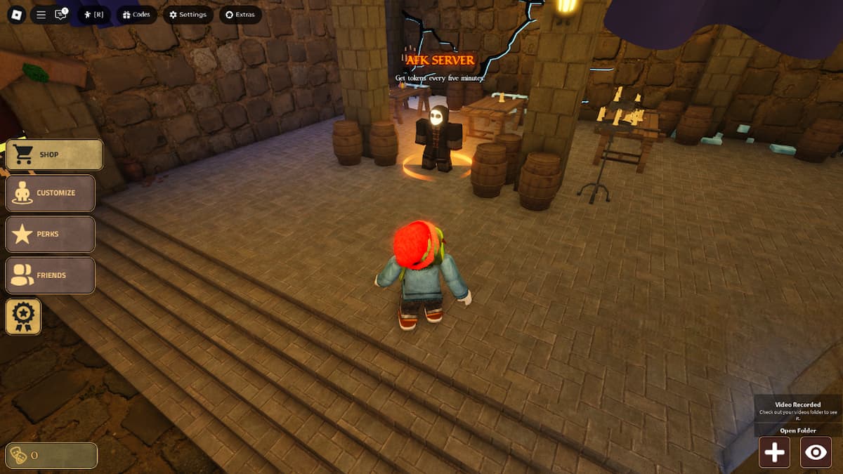 A player going toward the AFK Server in Roblox Exiled.