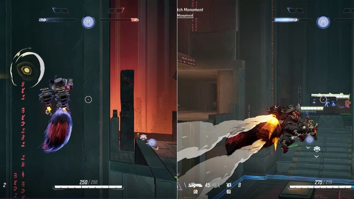 Rocket's movement in Marvel Rivals