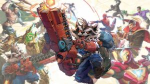 Rocket Raccoon shouting in Marvel Rivals