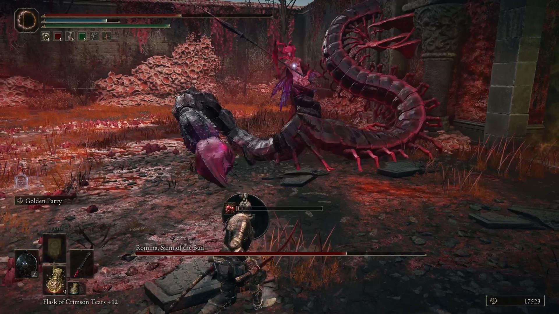 shadow of the erdtree romina boss guide - romina lunges at us with a scorpion stinger