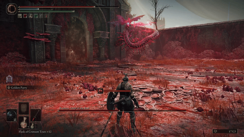 elden ring shadow of the erdtree romina, saint of the bud boss guide how to beat - romina performs a combo sweeping her lance