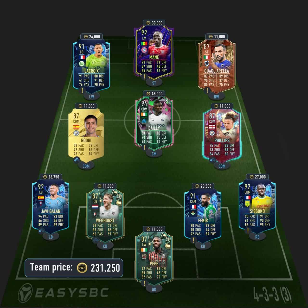 ronaldinho cover star icon sbc fifa 23 solution 91-rated squad