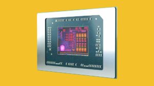 An image of a CPU on a yellow background with confirmed specs now.
