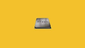 A close up of a computer chip, highlighting the latest AMD Ryzen technology.
