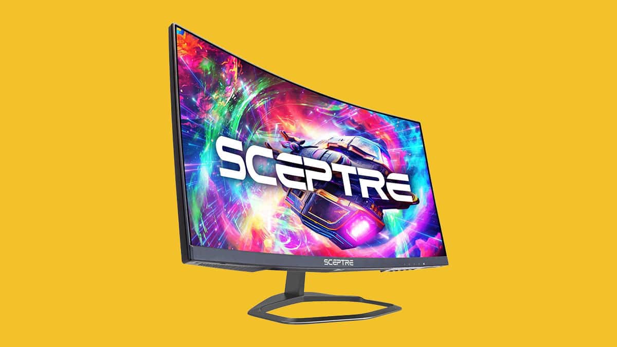 Sceptre Curved 24.5-inch Gaming Monitor up to 240Hz 1080p R1500 1ms  DisplayPort x2 HDMI x2 Blue Light Shift Build-in Speakers, Machine Black  2023