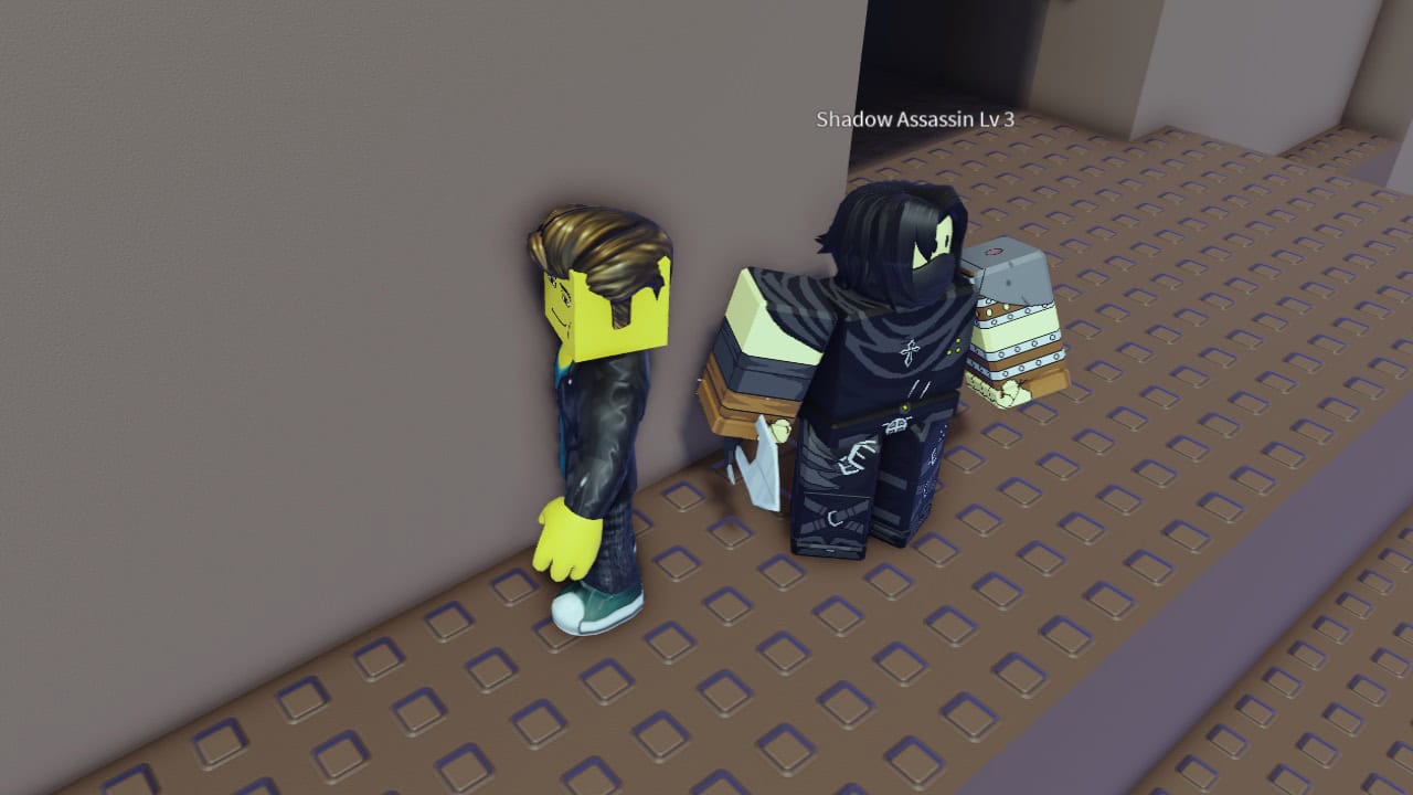 Shadovis RPG codes: An assassin next to the player. Image captured by VideoGamer.