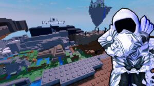 Shadovis RPG codes: A character stands against a map in the game. Image via Roblox.