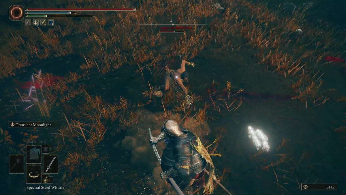 Shadow of the Erdtree Beast Claw Logur: A player walking backwards dodging attacks from Logur, the Beast Claw.