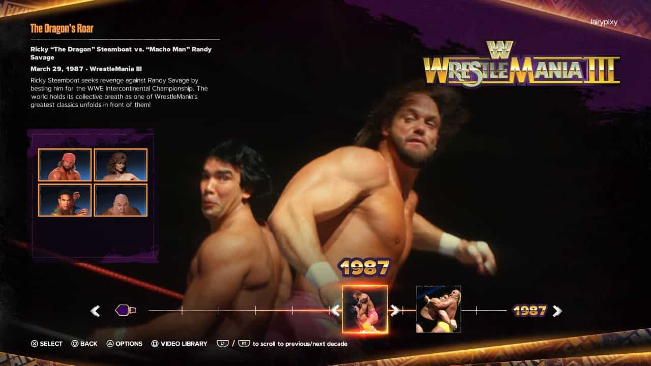 WWE 2K24 Showcase of the Immortals screenshot.