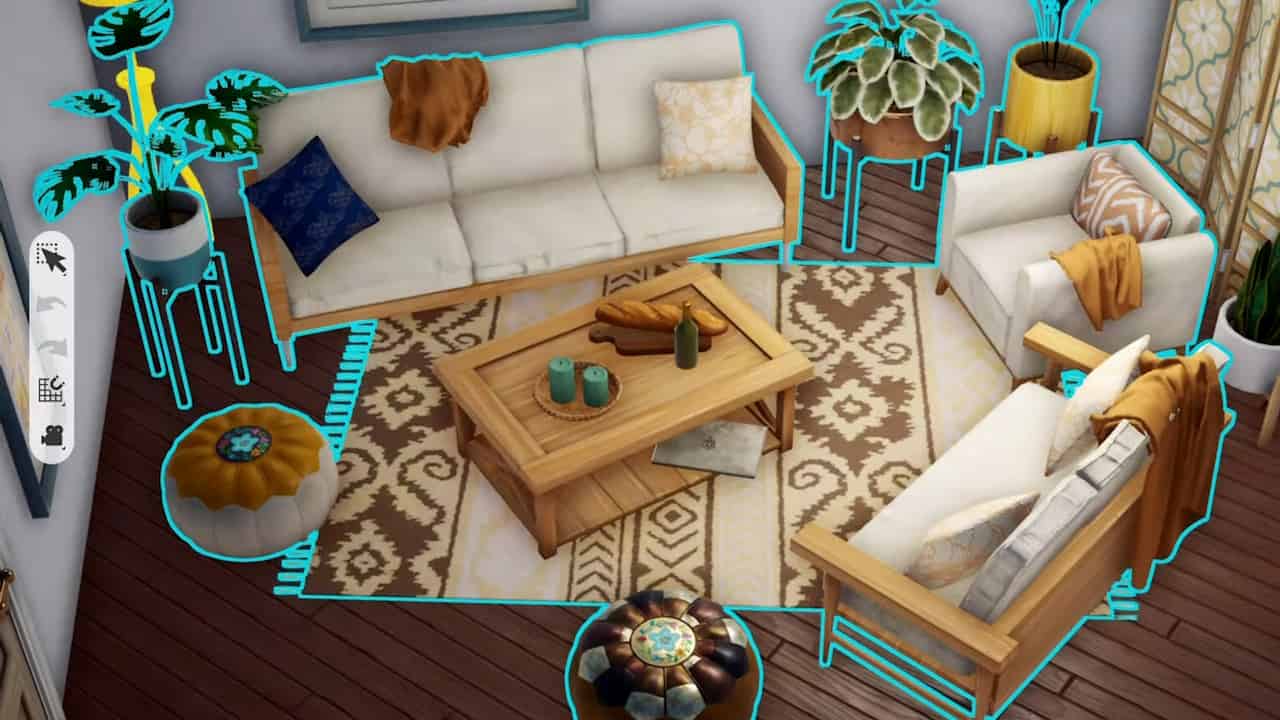A living room in The Sims 5, codenamed Project Rene.