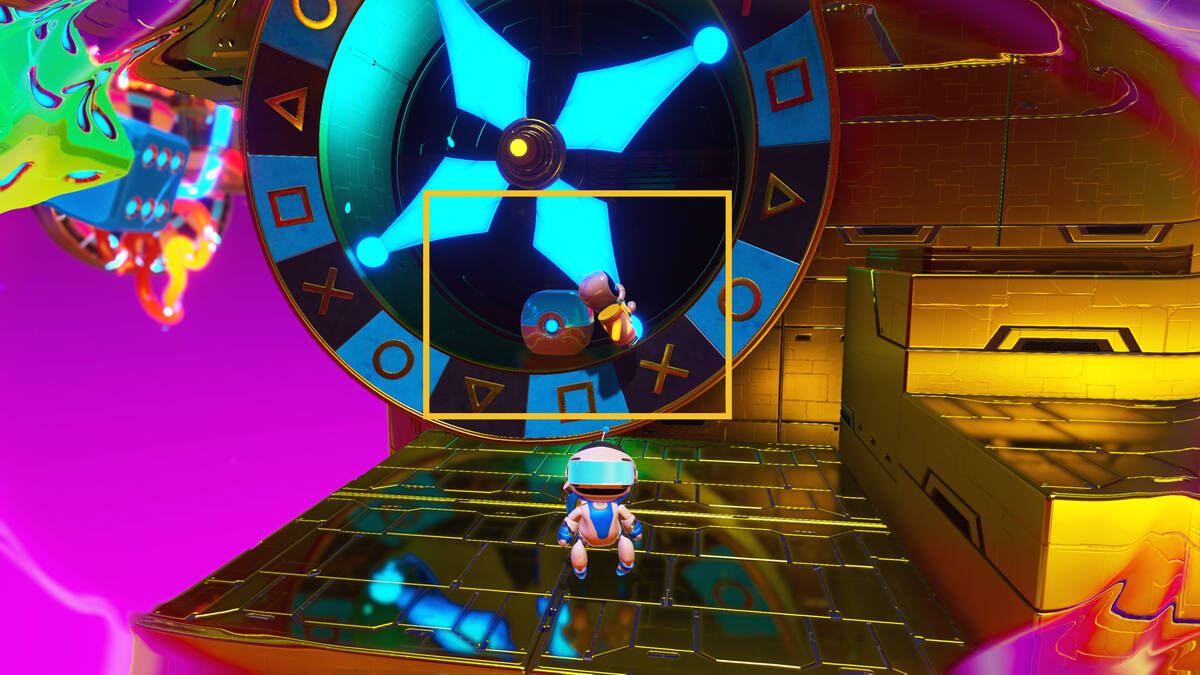 Astro Bot Slo-Mo Casino: Astro exploring the casino.