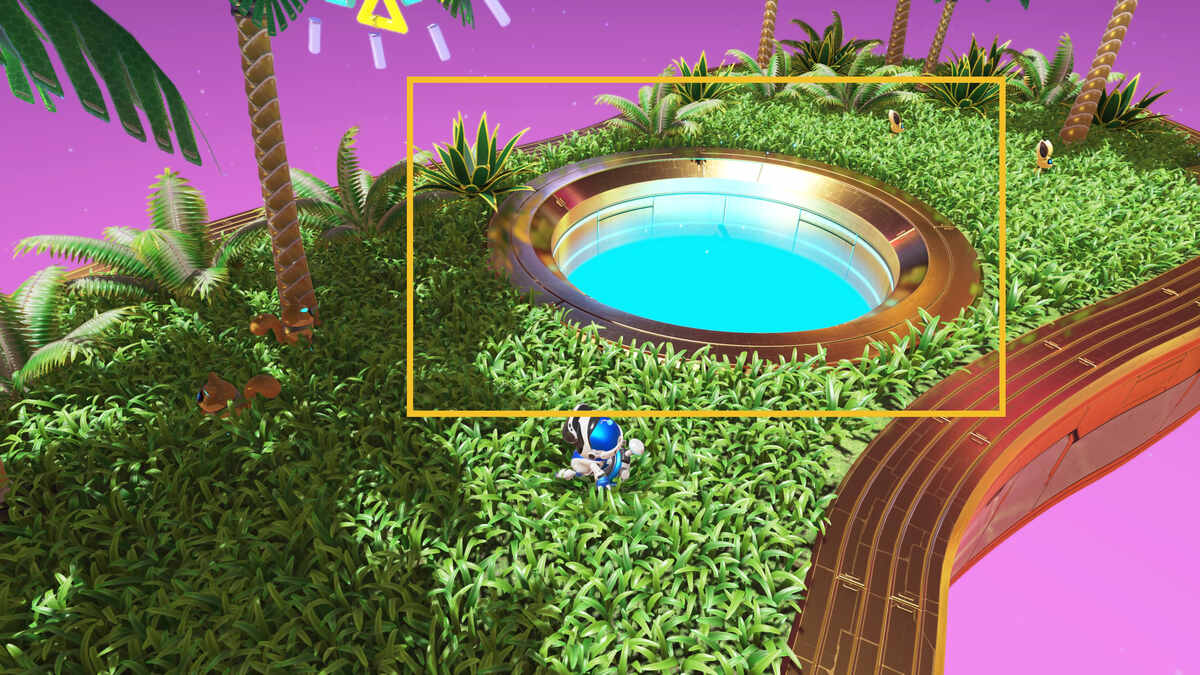 Astro Bot Slo-Mo Casino: Astro exploring the casino.