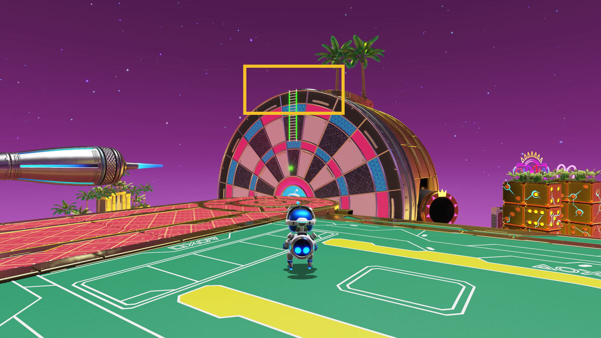 Astro Bot Slo-Mo Casino: Astro exploring the casino.