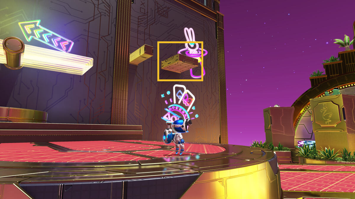 Astro Bot Slo-Mo Casino: Astro exploring the casino.