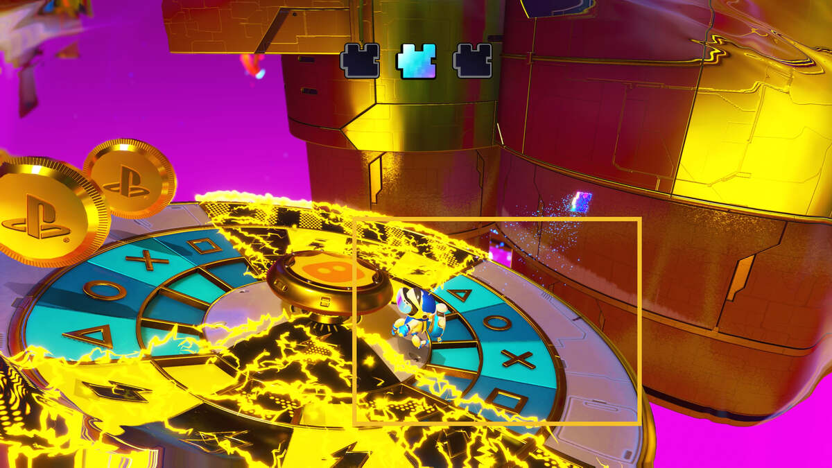 Astro Bot Slo-Mo Casino: Astro exploring the casino.