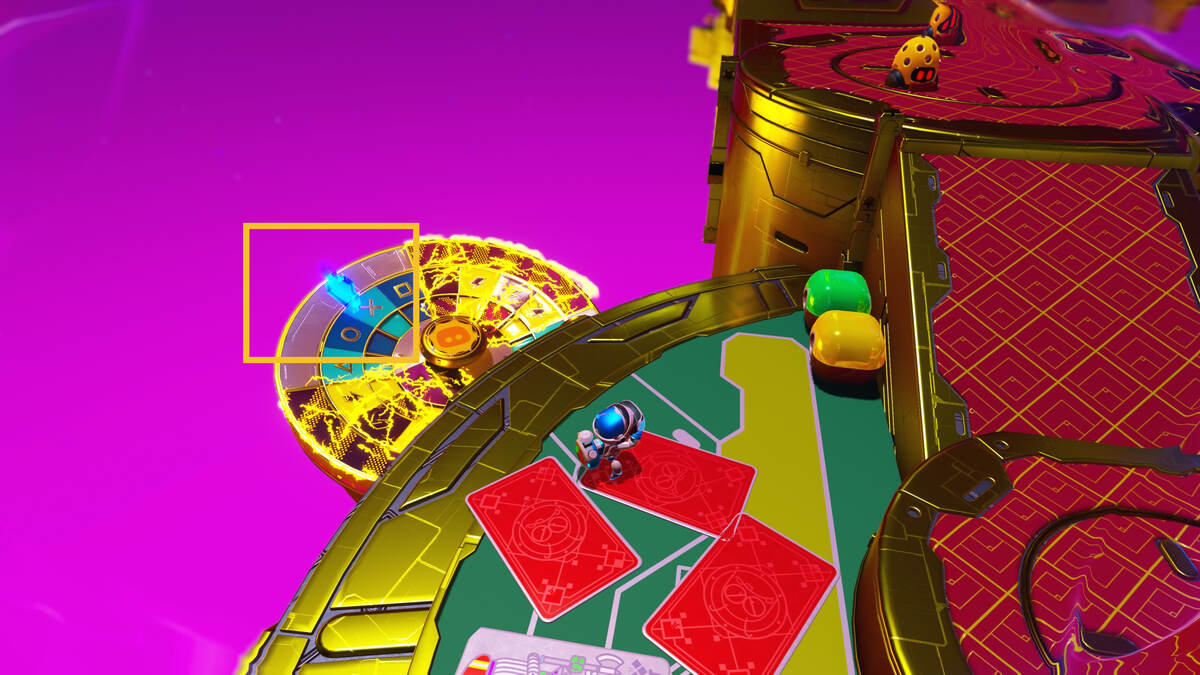 Astro Bot Slo-Mo Casino: Astro exploring the casino.