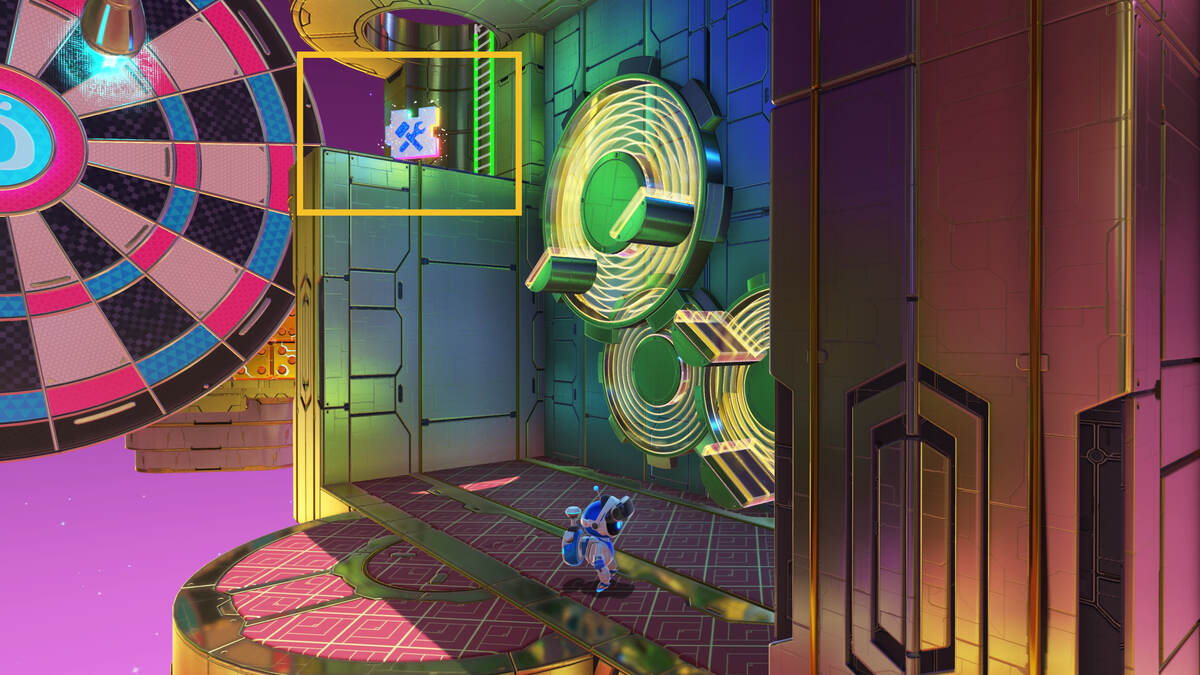 Astro Bot Slo-Mo Casino: Astro exploring the casino.