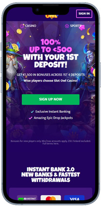 Slot Owl casino bonus utan svensk licens