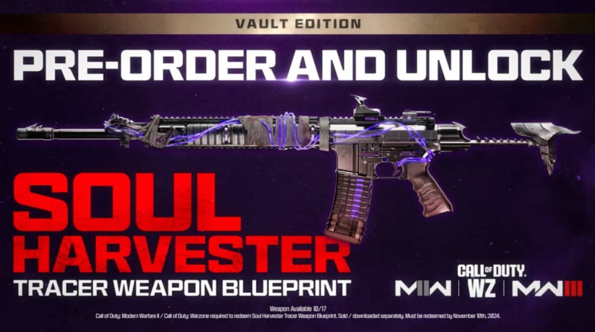 Pre-order and unlock Soul Harvester - learn how to get the blueprint in MW2 and MW3