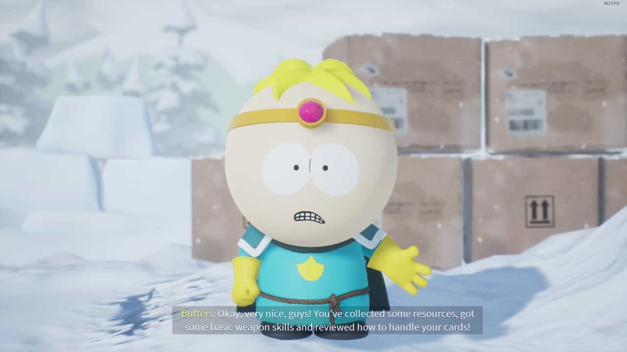 How long is South Park Snow Day: An image of Butters in the game. Image captured by VideoGamer.