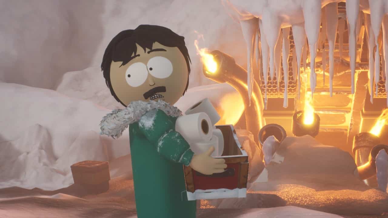 South Park Snow Day how long - An image of Randy holding toilet paper.
