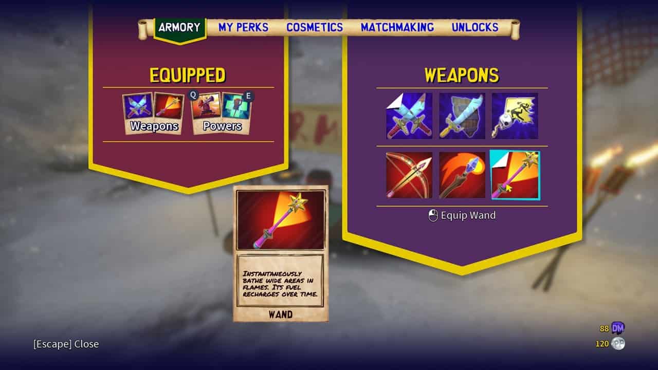 South Park Snow Day weapons: An image of the Wand in the game. Image captured by VideoGamer.