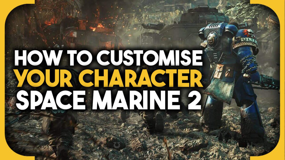 Space Marine 2 customise character: marine next to a dead swarm.