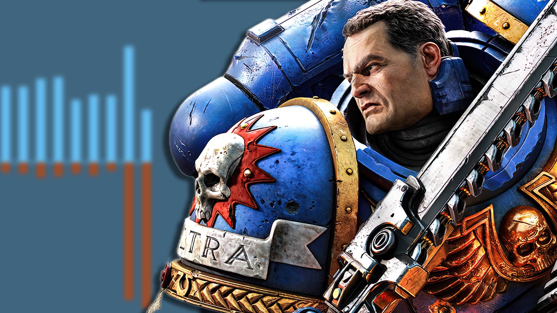 Warhammer 40K: Space Marine 2 protagonist Titus charging through negative steam reviews