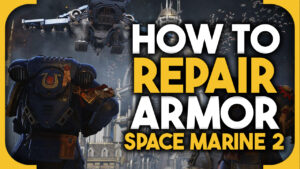Space Marine 2 repair armor: feature image with text.