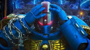Warhammer 40K Space Marine 3 Titus with his head in his hands