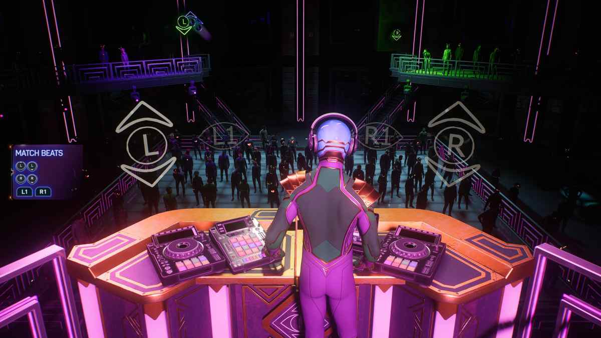 An image of a DJ in front of a neon light, creating an ambiance that reflects the excitement of the upcoming PlayStation Portal games.