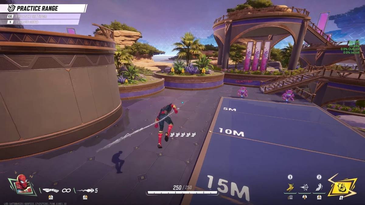 Web Zipping on floor as Spider-Man in Marvel Rivals