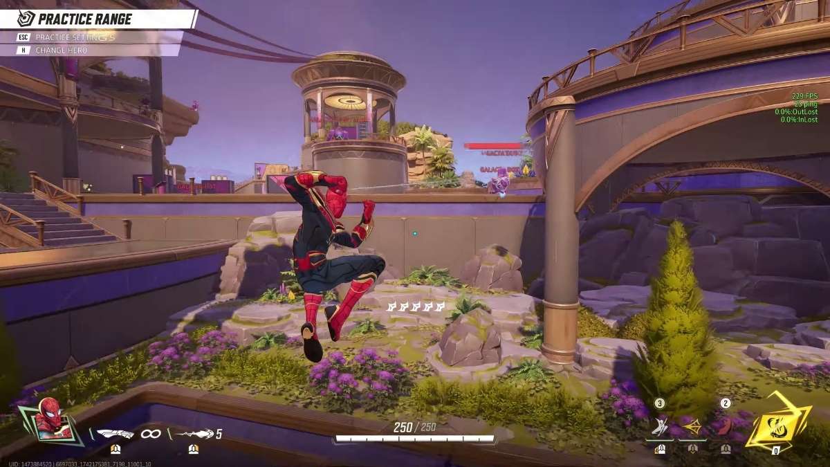 Pulling enemy while bunny hopping in Marvel Rivals