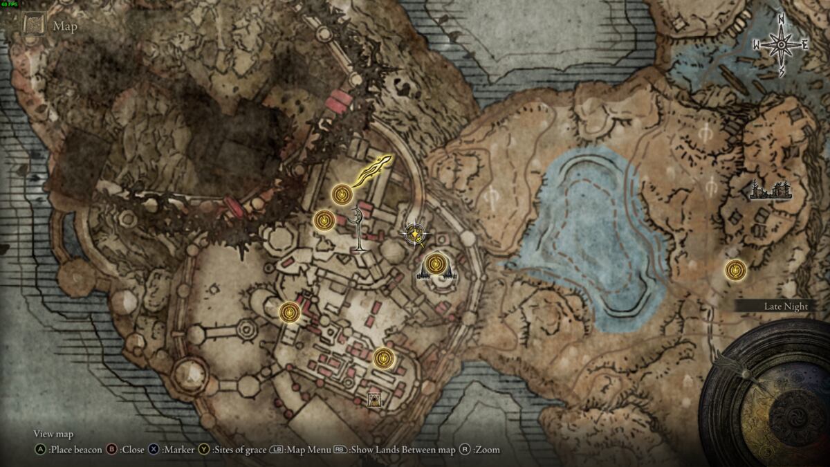 Elden Ring Shadow of the Erdtree revered spirit ash blessing locations: map of the realm of shadow.