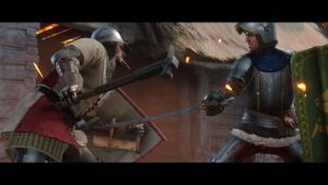 Kingdom Come Deliverance 2 release window date - two medieval soldiers fight with weapons