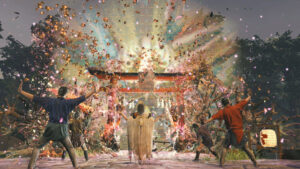 kunitsu-gami path of the goddess how to get pre-order bonuses - a shrine and tori gate are celebrated