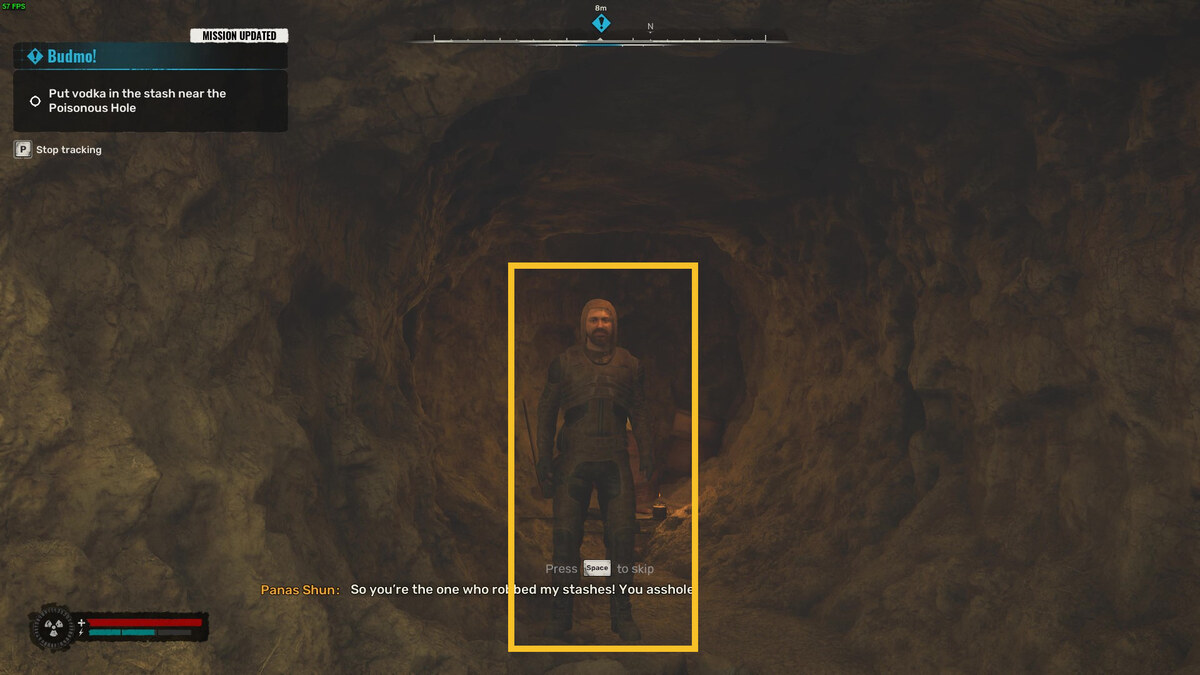 Stalker 2 Budmo! stash locations: Stalker exploring the Garbage region.