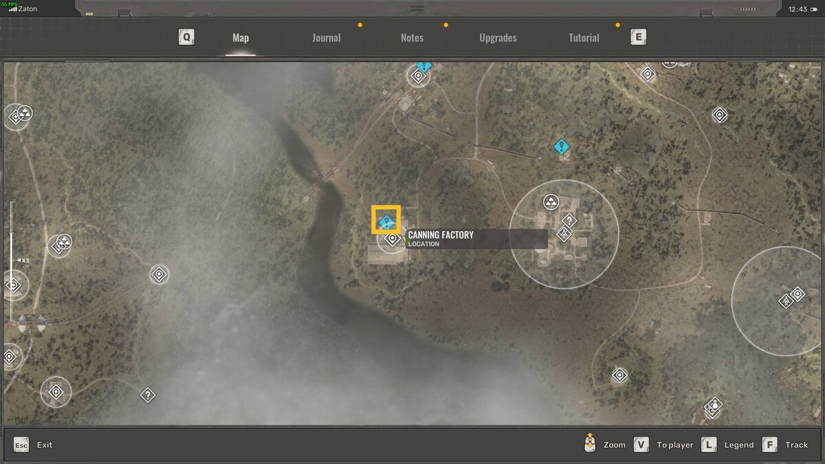 Stalker 2 Business with Owl quest walkthrough: map of Zaton.