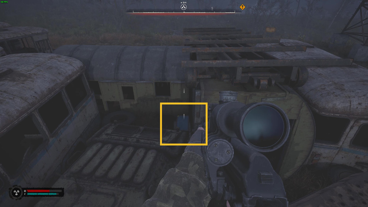 How to increase carry weight in Stalker 2: stalker exploring a scrap heap.