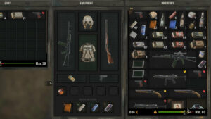 How to increase carry weight in Stalker 2: inventory menu.