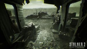 Image of an irradiated battlefield in Stalker 2 Heart of Chornobyl.