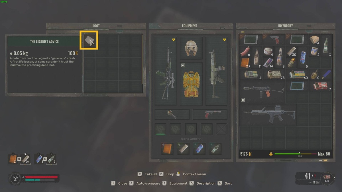Stalker 2 Lex the Legend stash location: Legendary stash.