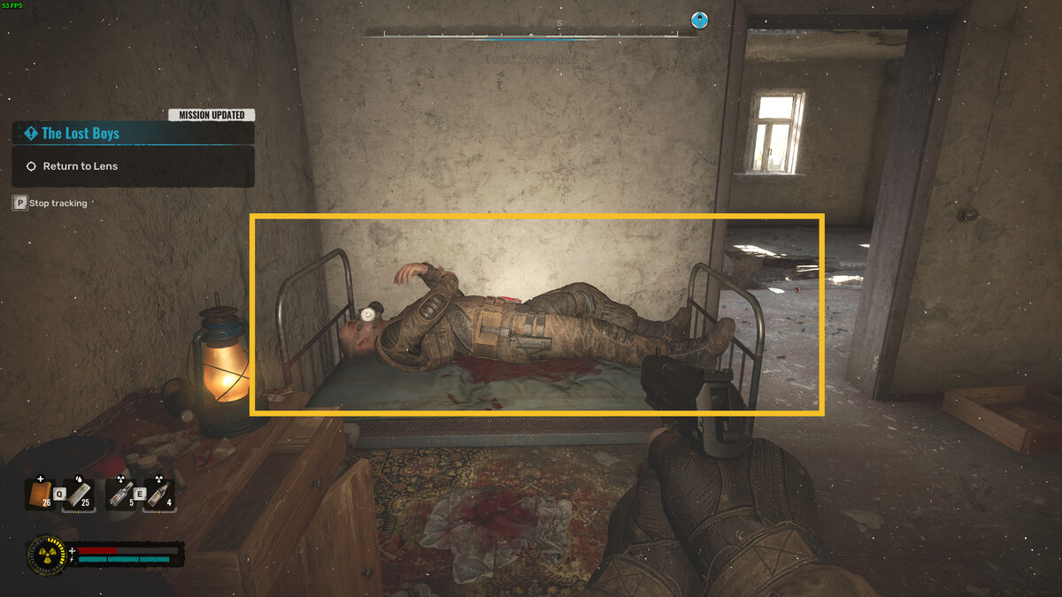 How to find Mastiff in the Stalker 2 The Lost Boys mission: mission objective on map.
