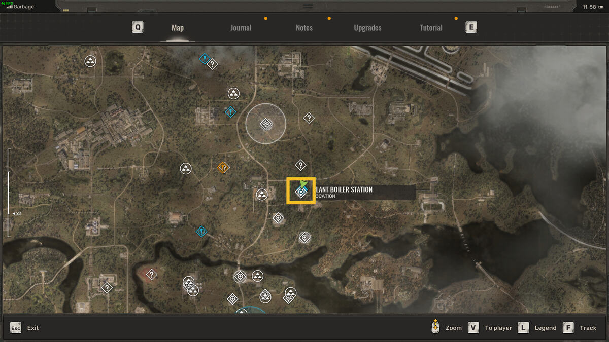 Stalker 2 No Honor Among Thieves: plant boiler station location on the map.